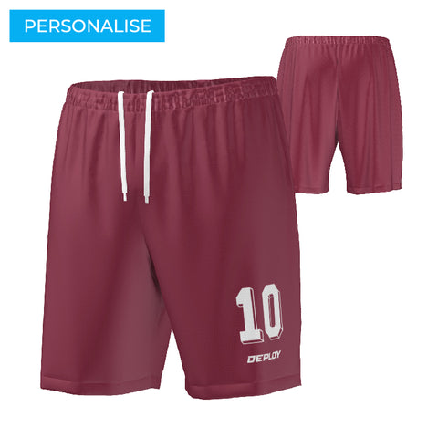 FOOTBALL SHORTS MAROON 1