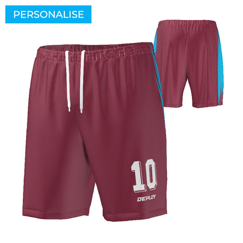 FOOTBALL SHORTS MAROON 2