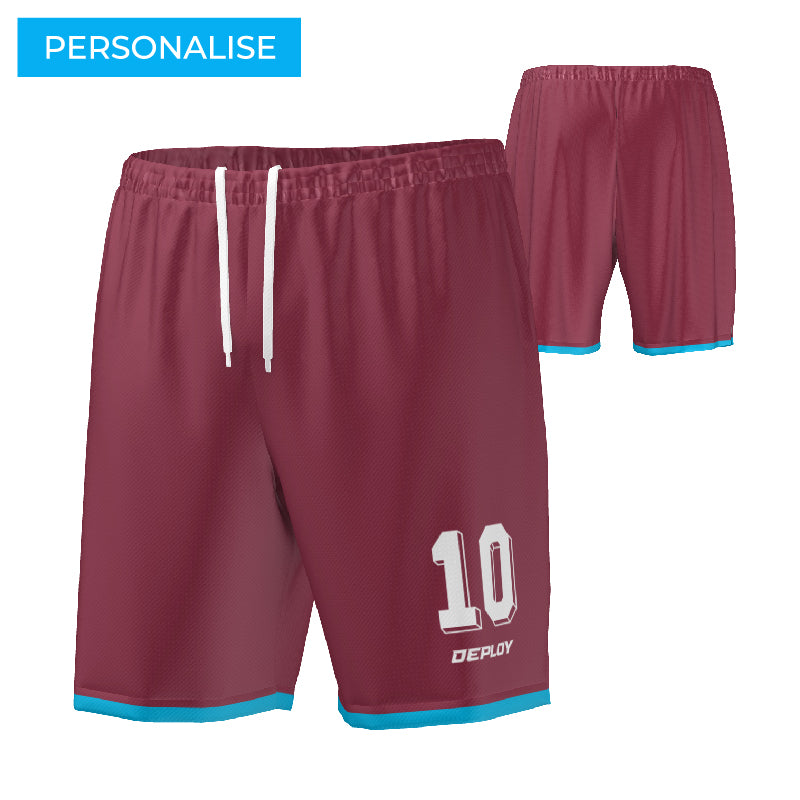 FOOTBALL SHORTS MAROON 3