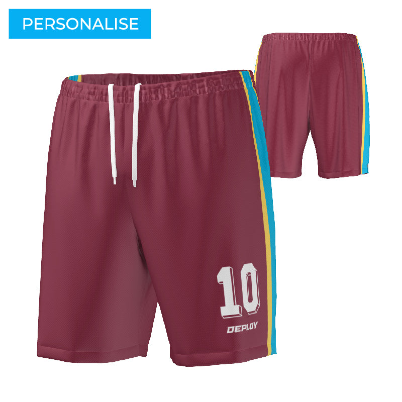 FOOTBALL SHORTS MAROON 5