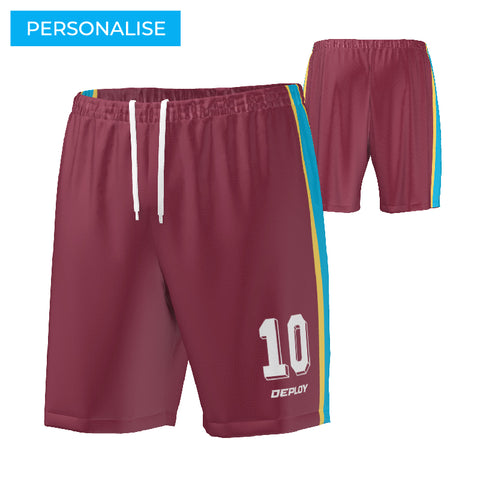 FOOTBALL SHORTS MAROON 5