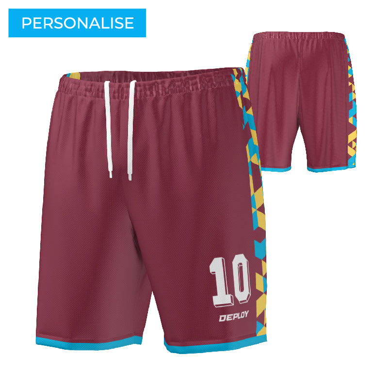 FOOTBALL SHORTS MAROON 6