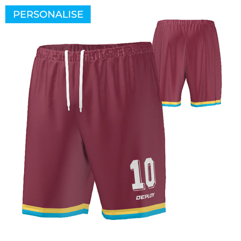 FOOTBALL SHORTS MAROON 8