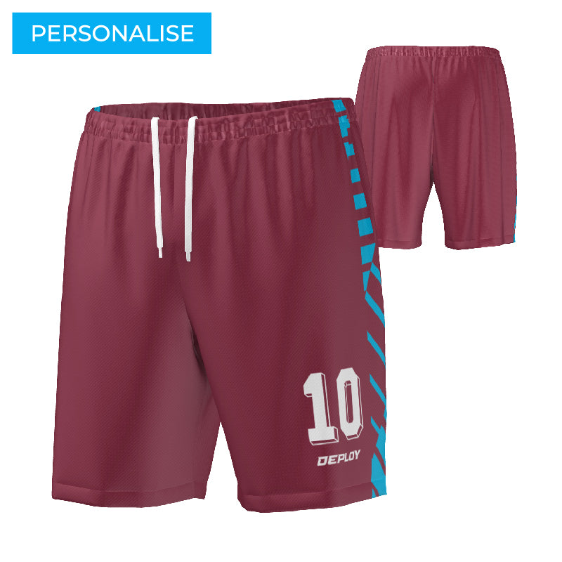 FOOTBALL SHORTS MAROON 9