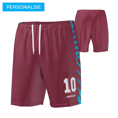 FOOTBALL SHORTS MAROON 9