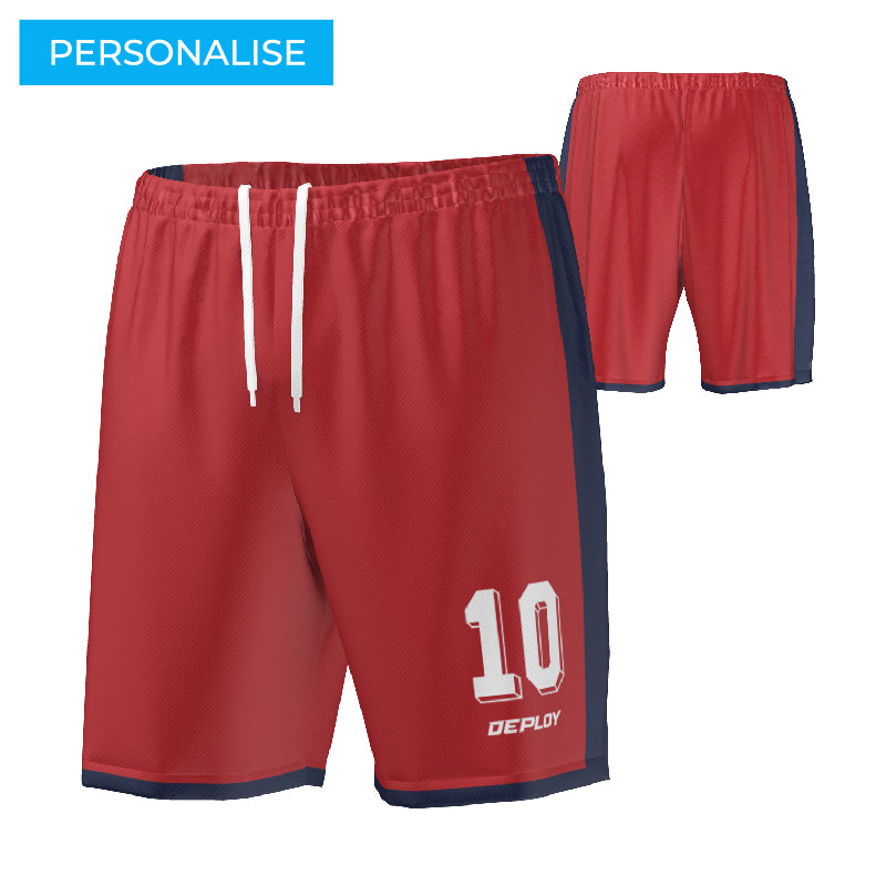 FOOTBALL SHORTS -  RED 4
