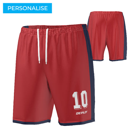 FOOTBALL SHORTS -  RED 4