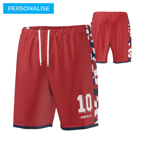 FOOTBALL SHORTS -  RED 6