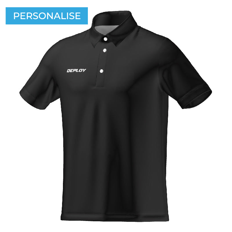 BREEZE POLO - UNISEX - BLACK & WHITE 1