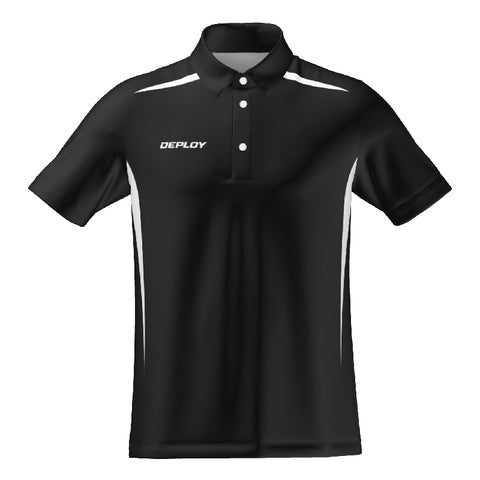 BREEZE POLO - UNISEX - BLACK & WHITE 2