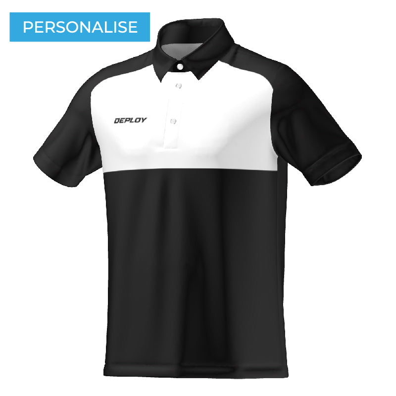 BREEZE POLO - UNISEX - BLACK & WHITE 5