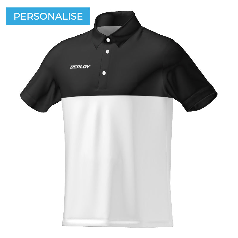 BREEZE POLO - UNISEX - BLACK & WHITE 11