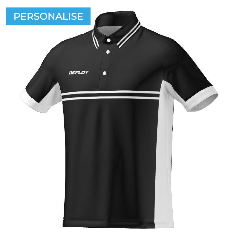 BREEZE POLO - UNISEX - BLACK & WHITE 13