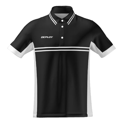 BREEZE POLO - UNISEX - BLACK & WHITE 13