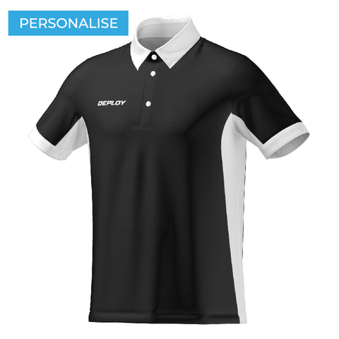 BREEZE POLO - UNISEX - BLACK & WHITE 14