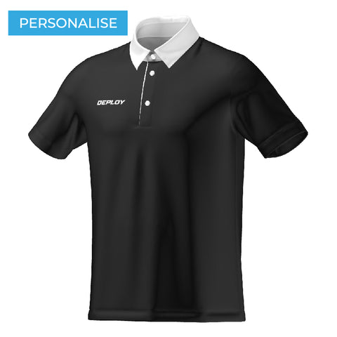 BREEZE POLO - UNISEX - BLACK & WHITE 6