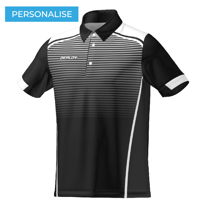 BREEZE POLO - UNISEX - BLACK & WHITE 7