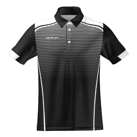 BREEZE POLO - UNISEX - BLACK & WHITE 7