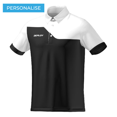 BREEZE POLO - UNISEX - BLACK & WHITE 8