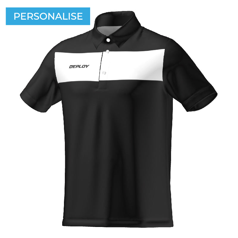 BREEZE POLO - UNISEX - BLACK & WHITE 9