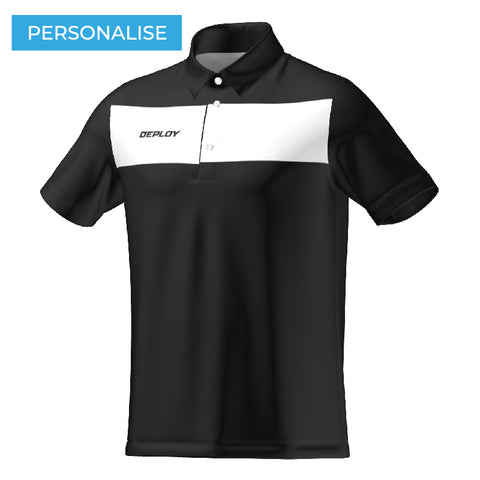 BREEZE POLO - UNISEX - BLACK & WHITE 9