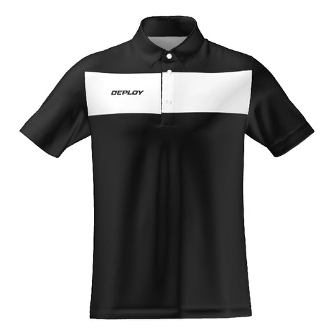 BREEZE POLO - UNISEX - BLACK & WHITE 9