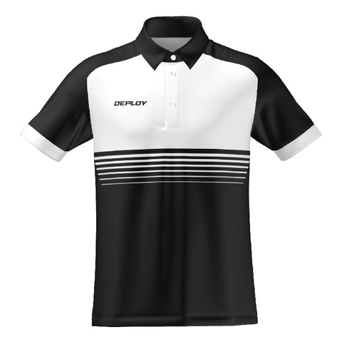 BREEZE POLO - UNISEX - BLACK & WHITE 10