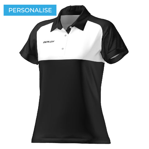 BREEZE POLO - WOMEN'S - BLACK & WHITE 5