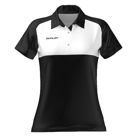 BREEZE POLO - WOMEN'S - BLACK & WHITE 5