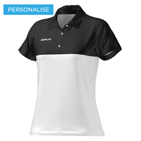 BREEZE POLO - WOMEN'S - BLACK & WHITE 11