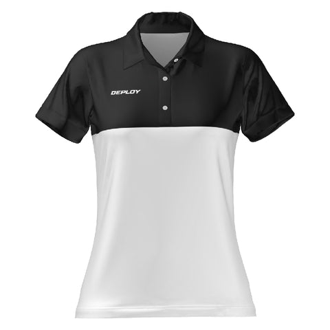 BREEZE POLO - WOMEN'S - BLACK & WHITE 11