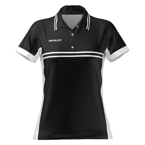 BREEZE POLO - WOMEN'S - BLACK & WHITE 13