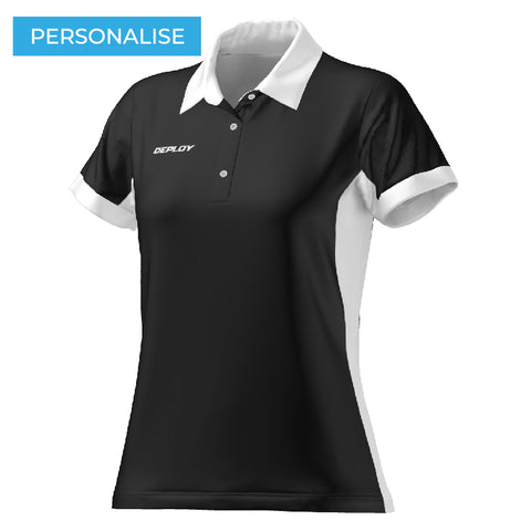 BREEZE POLO - WOMEN'S - BLACK & WHITE 14