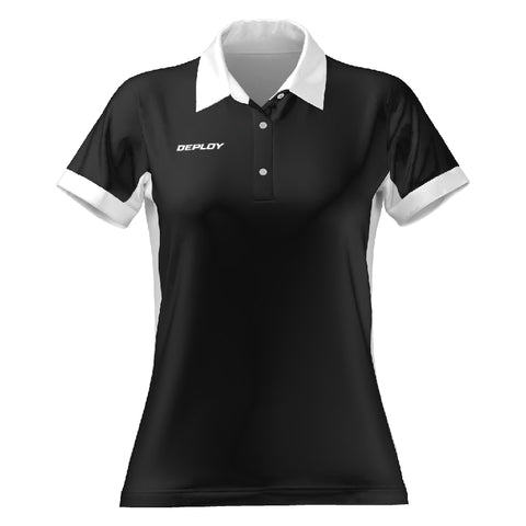 BREEZE POLO - WOMEN'S - BLACK & WHITE 14