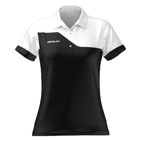 BREEZE POLO - WOMEN'S - BLACK & WHITE 8