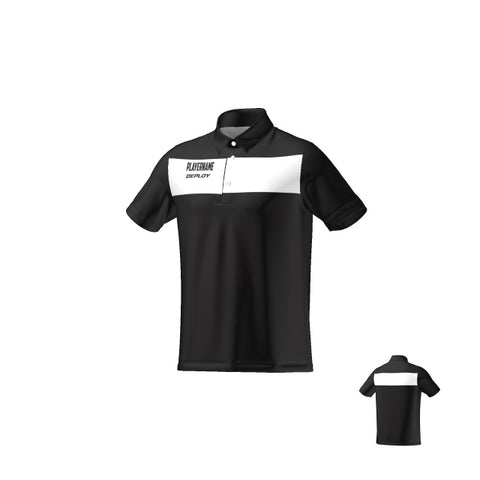 BREEZE POLO - UNISEX - BLACK & WHITE 9